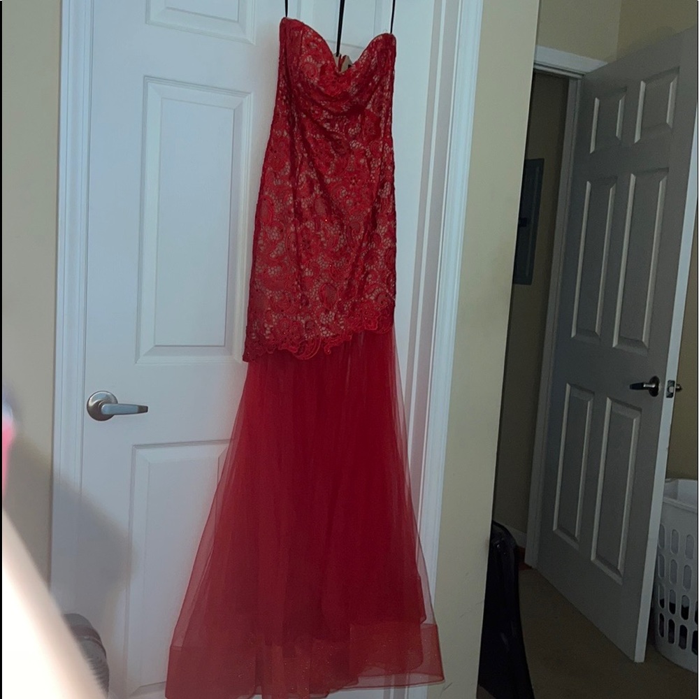 Claudine- red prom dress
